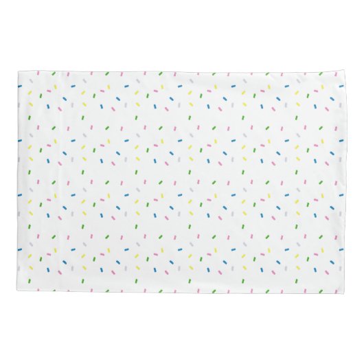 Rainbow Sprinkle Pattern Pillow Hoesje Kussensloop (Achterkant)