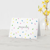 Rainbow Sprinkle Shower Birthday Hartelijk dank Kaart (Gele Bloem)