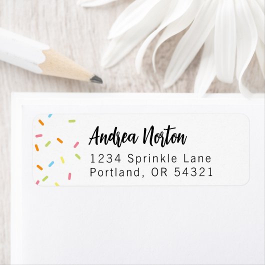 Rainbow Sprinkles Adres Etiket (Insitu)