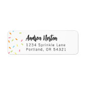 Rainbow Sprinkles Adres Etiket (Voorkant)