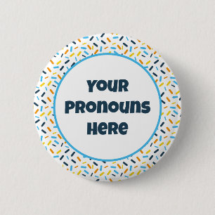 Rainbow Sprinkles AroAce Sunset Pride Flag Ronde Button 5,7 Cm