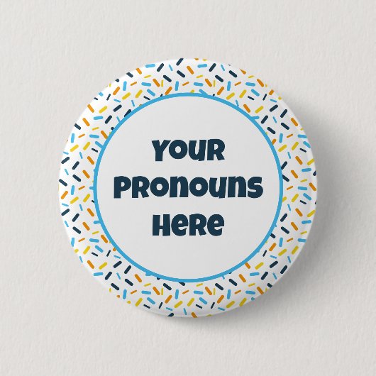 Rainbow Sprinkles AroAce Sunset Pride Flag Ronde Button 5,7 Cm (Voorkant)