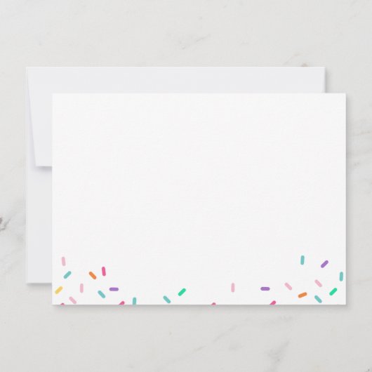 Rainbow Sprinkles Baby Bedankt (Achterkant)