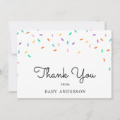 Rainbow Sprinkles Baby Bedankt (Voorkant)