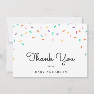 Rainbow Sprinkles Baby Bedankt