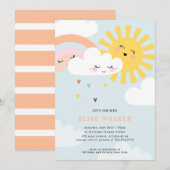 Rainbow Sprinkles Baby shower Uitnodiging (Voorkant / Achterkant)