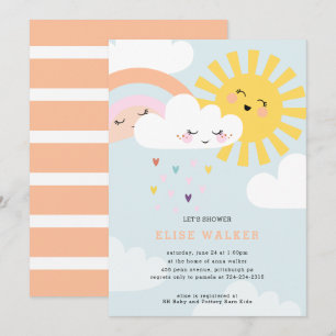 Rainbow Sprinkles Baby shower Uitnodiging