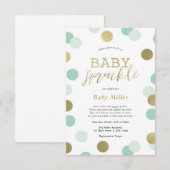 Rainbow Sprinkles Baby Sprinkle Kaart (Voorkant / Achterkant)