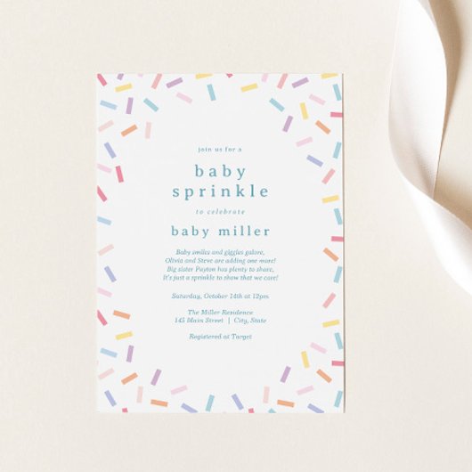 Rainbow Sprinkles Baby Sprinkle Kaart