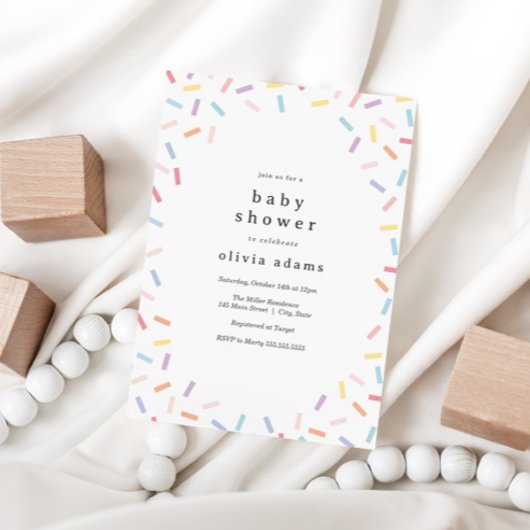 Rainbow Sprinkles Baby Sprinkle Kaart