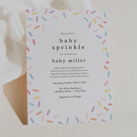 Rainbow Sprinkles Baby Sprinkle Kaart