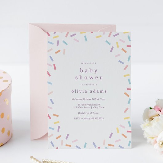 Rainbow Sprinkles Baby Sprinkle Kaart