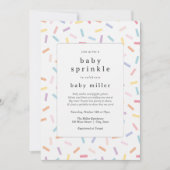 Rainbow Sprinkles Baby Sprinkle Kaart (Voorkant)