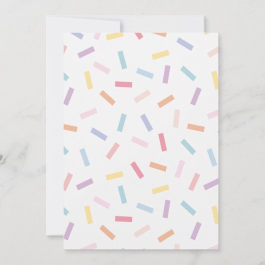 Rainbow Sprinkles Baby Sprinkle Kaart (Achterkant)