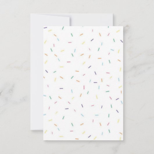Rainbow Sprinkles Baby Sprinkle uitnodiging (Achterkant)