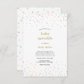 Rainbow Sprinkles Baby Sprinkle uitnodiging (Voorkant / Achterkant)