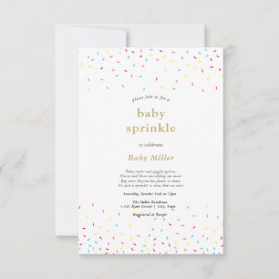 Rainbow Sprinkles Baby Sprinkle uitnodiging