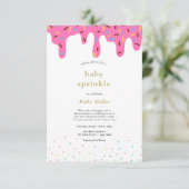Rainbow Sprinkles Baby Sprinkle uitnodiging (Staand voorkant)