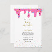Rainbow Sprinkles Baby Sprinkle uitnodiging (Voorkant / Achterkant)