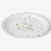Rainbow Sprinkles Baby Sprinkle uitnodiging Papieren Bordje (Gekanteld)