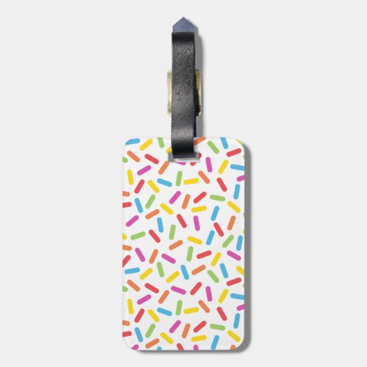 Rainbow Sprinkles Bagagelabel (Achterkant verticaal)