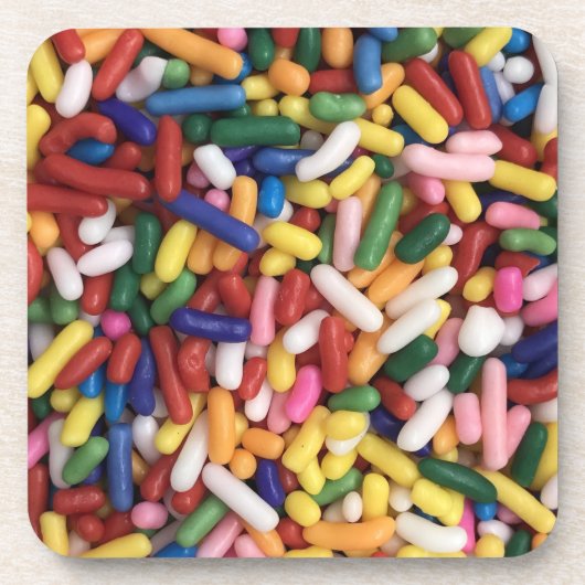 Rainbow Sprinkles Bier Onderzetter (Voorkant)