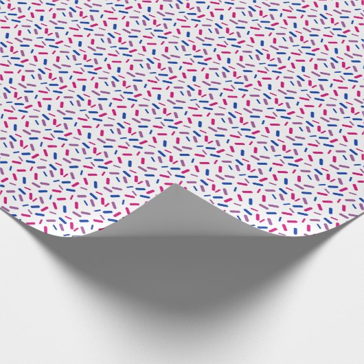 Rainbow Sprinkles Bisexual Pride Flag Cadeaupapier (Hoek)