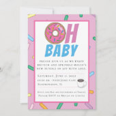 Rainbow Sprinkles Brunch Baby shower Uitnodiging (Voorkant)