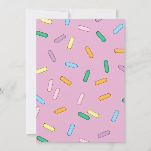 Rainbow Sprinkles Brunch Baby shower Uitnodiging (Achterkant)