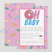 Rainbow Sprinkles Brunch Baby shower Uitnodiging (Voorkant / Achterkant)