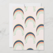 Rainbow Sprinkles Brush Stroke Baby shower Roze Kaart (Achterkant)