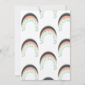 Rainbow Sprinkles Brush Stroke Baby shower Rustic Kaart (Achterkant)