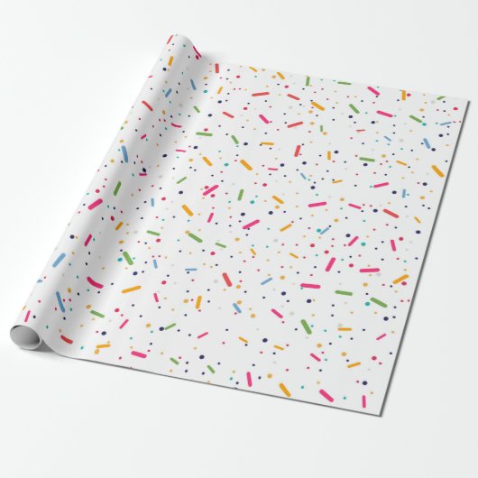Rainbow Sprinkles Cadeaupapier (Uitgerold)