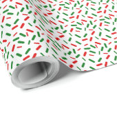 Rainbow Sprinkles Christmas Red Green Cadeaupapier (Rol Hoek)