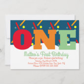 Rainbow Sprinkles Colorful Birthday Party Kaart (Voorkant)