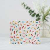 Rainbow Sprinkles Colorful Pattern Briefkaart (Staand voorkant)