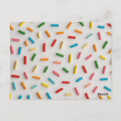 Rainbow Sprinkles Colorful Pattern Briefkaart (Achterkant)