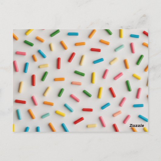 Rainbow Sprinkles Colorful Pattern Briefkaart (Achterkant)