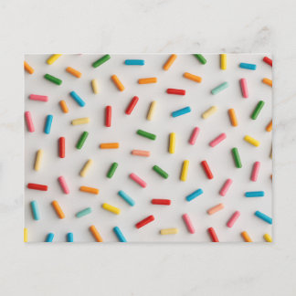 Rainbow Sprinkles Colorful Pattern Briefkaart