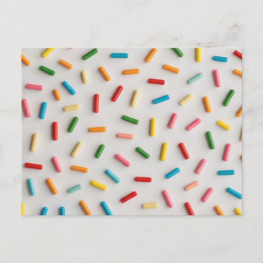 Rainbow Sprinkles Colorful Pattern Briefkaart (Voorkant)
