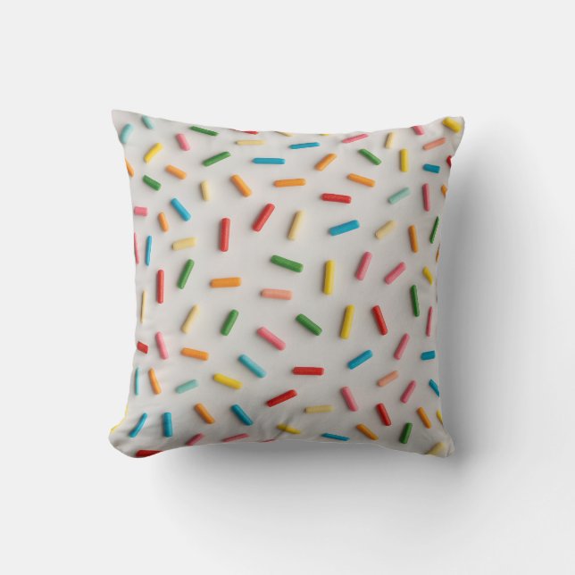 Rainbow Sprinkles Colorful Pattern Kussen (Voorkant)