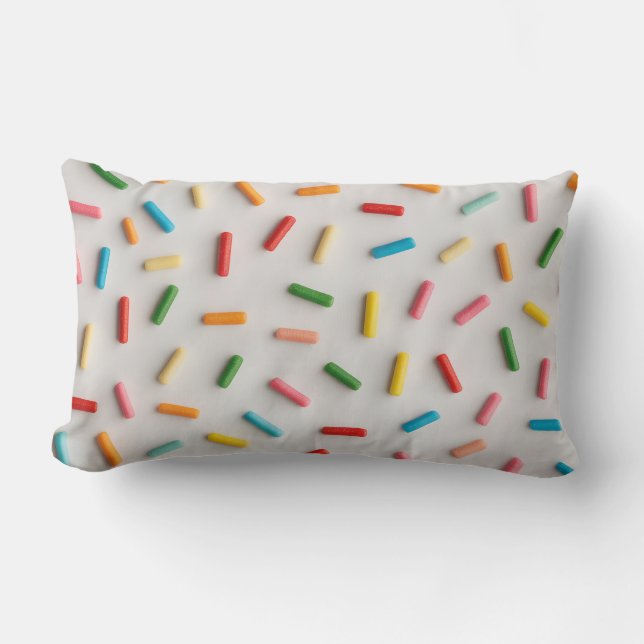 Rainbow Sprinkles Colorful Pattern Kussen (Voorkant)