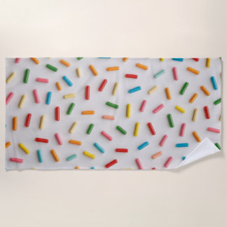 Rainbow Sprinkles Colorful Pattern Strandlaken