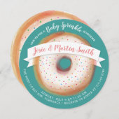 Rainbow Sprinkles Donut Baby shower Baby Sprinkle Kaart (Voorkant / Achterkant)