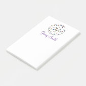 Rainbow Sprinkles Donut Doughnut Foodie Post Post-it® Notes (Schuin)