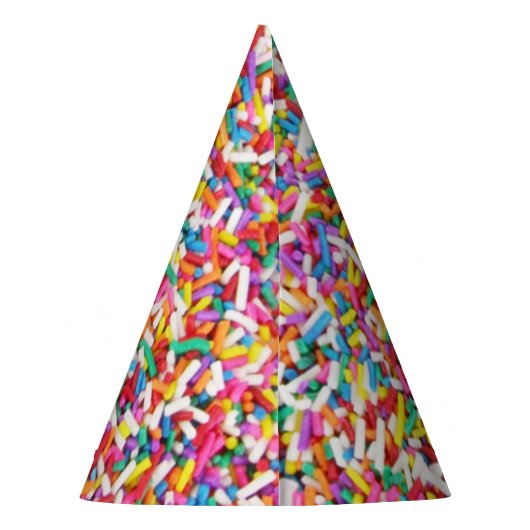 Rainbow Sprinkles Feesthoedjes (Achterkant)