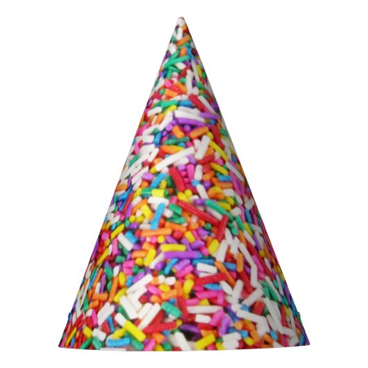 Rainbow Sprinkles Feesthoedjes (Voorkant)