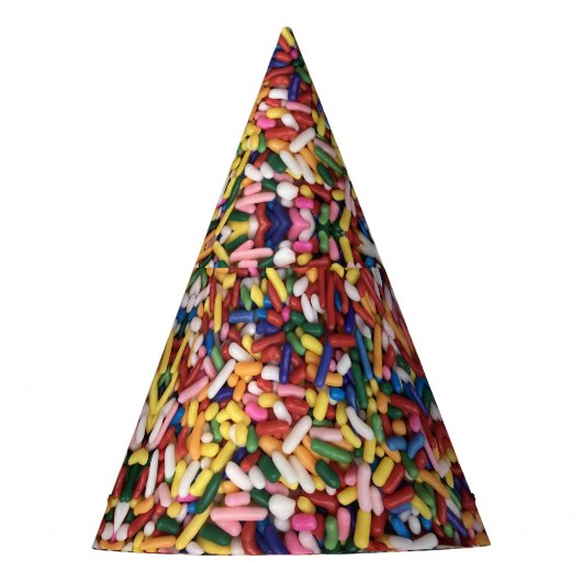 Rainbow Sprinkles Feesthoedjes (Voorkant)