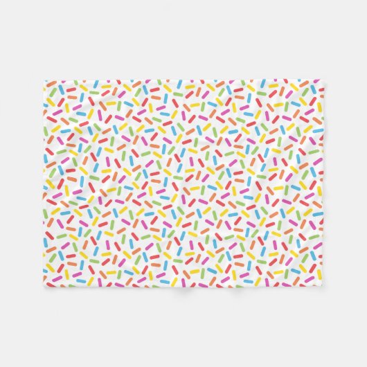 Rainbow Sprinkles Fleece Deken (Voorkant (Horizontaal))