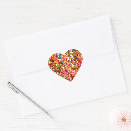 Rainbow Sprinkles Hart Sticker (Envelop)